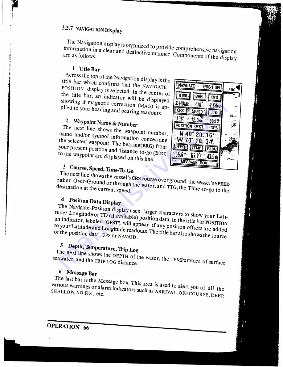 Raymarine V850 Operation Manual Download Page 73