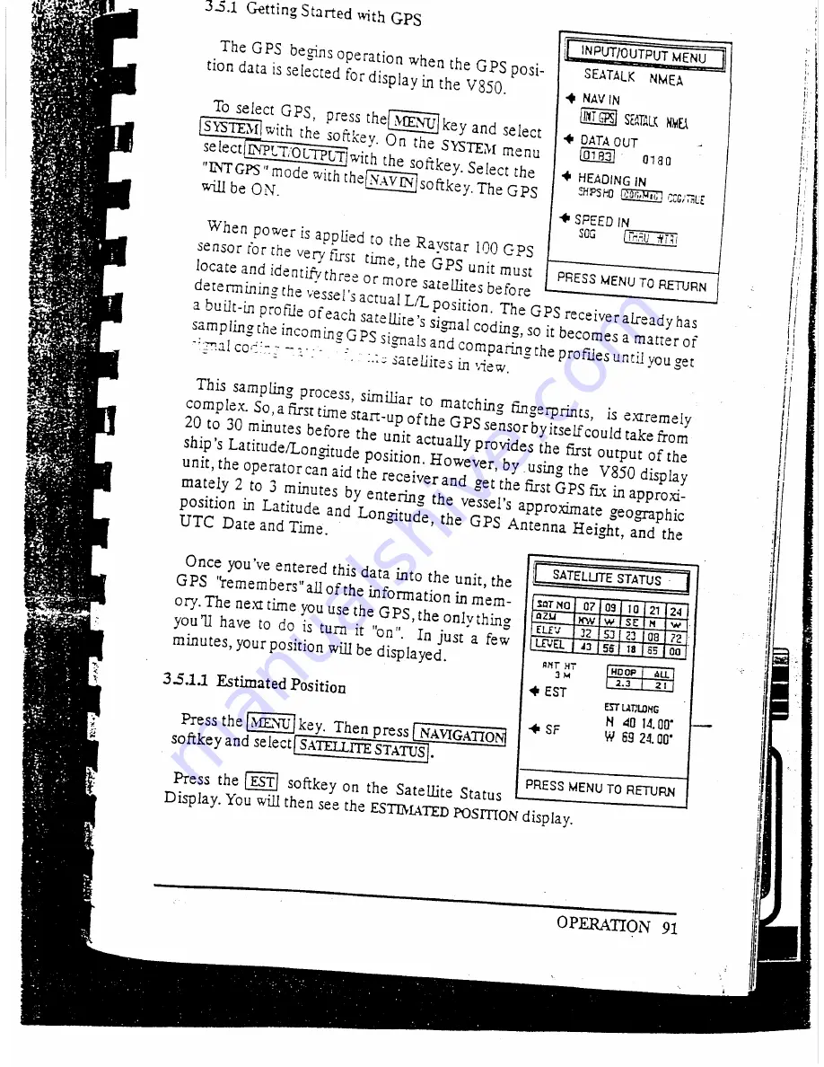 Raymarine V850 Operation Manual Download Page 98