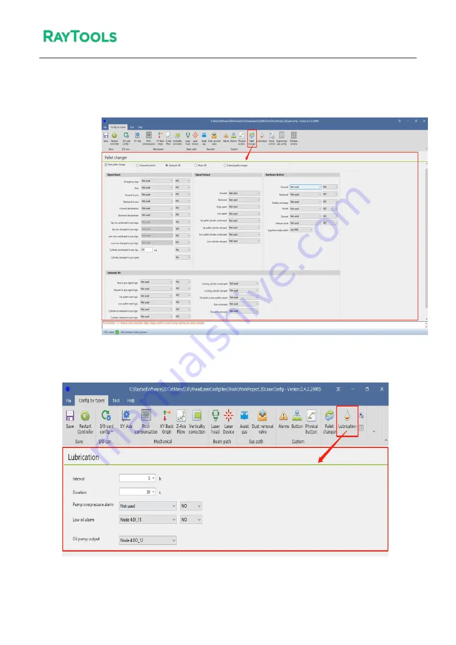 Raytools XC3000S Series Commissioning Manual Download Page 64