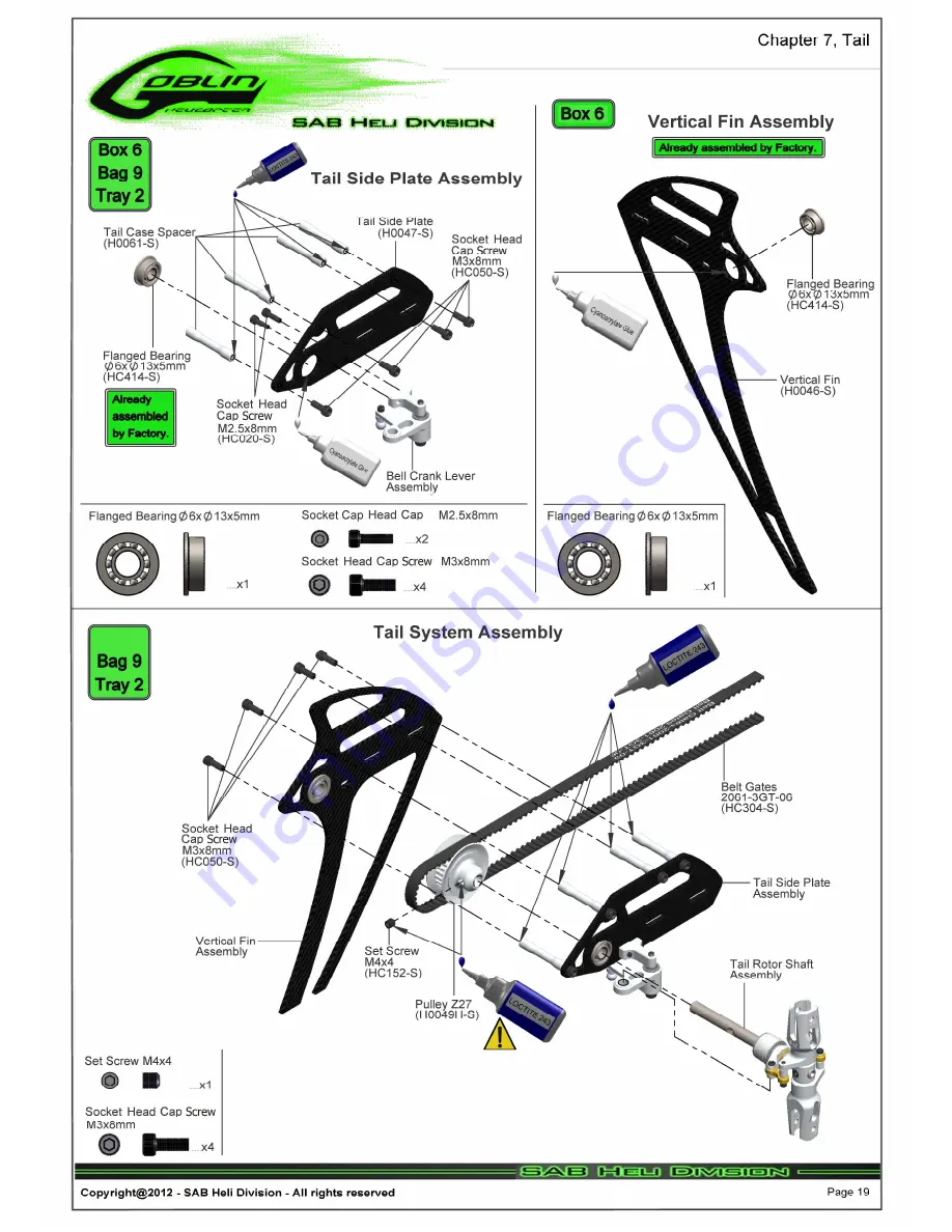 SAB Heli Division Goblin 700 Manual Download Page 21