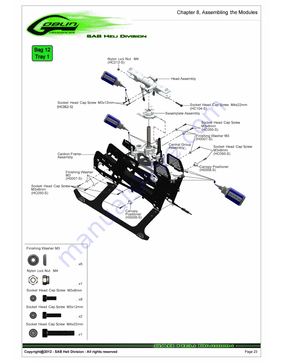 SAB Heli Division Goblin 700 Manual Download Page 25