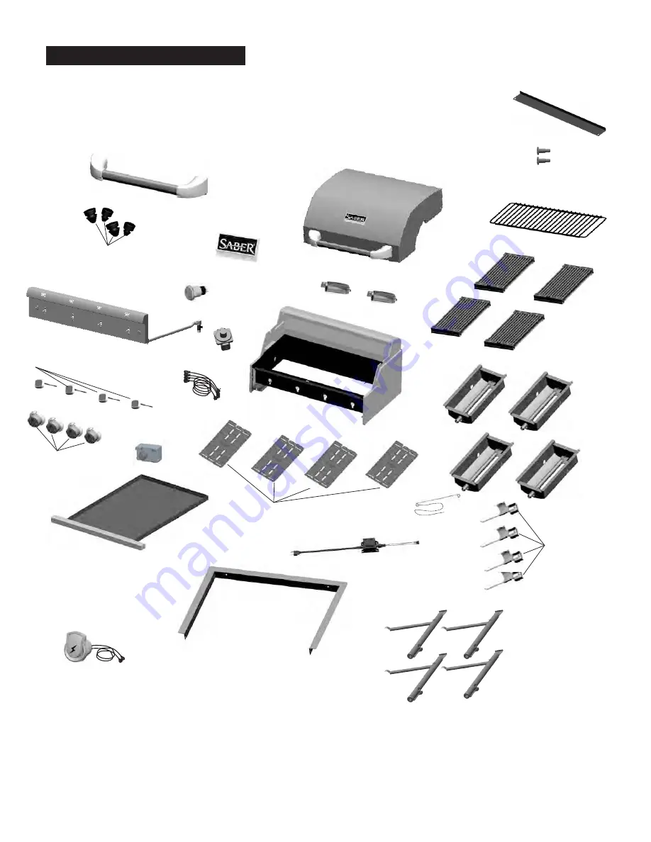 Saber Compact R50SB0412 Grill Assembly & Product Manual Download Page 24