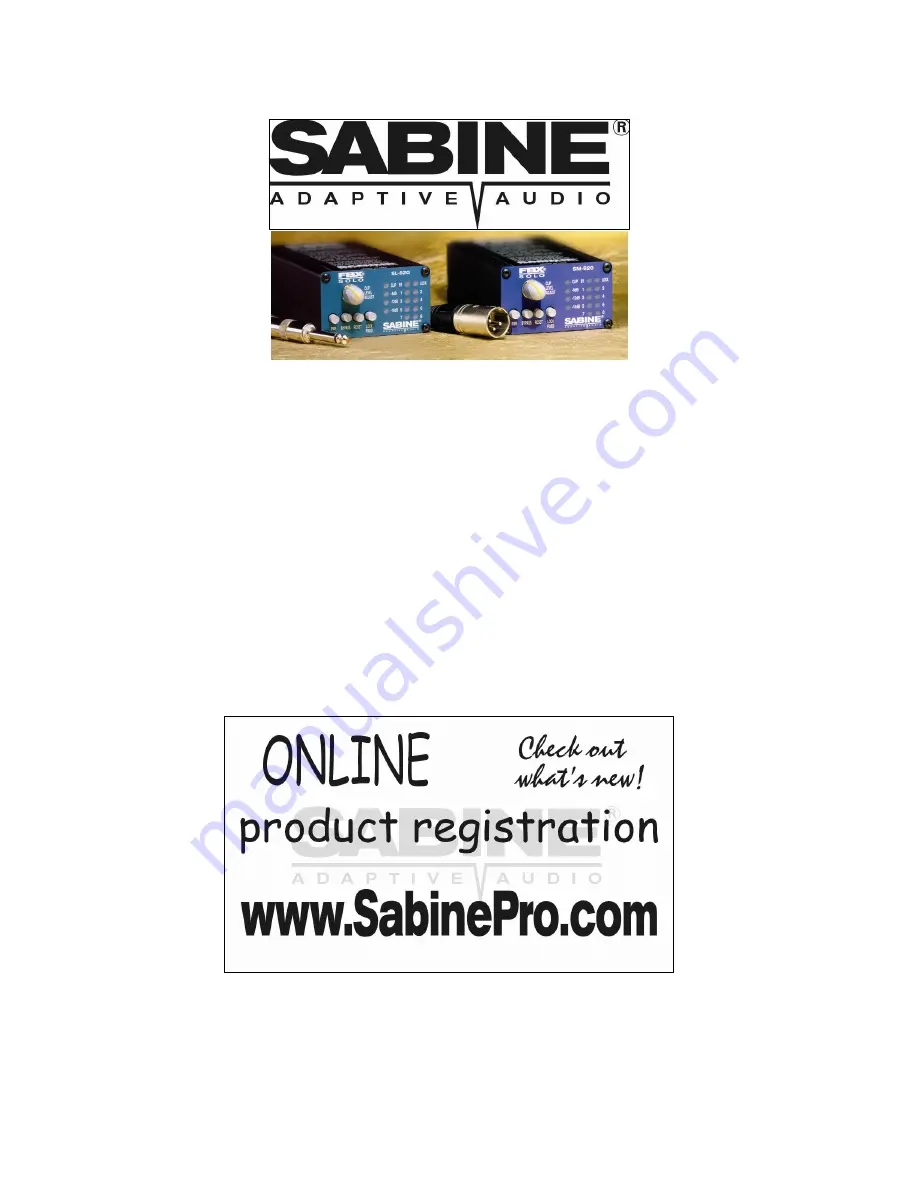 SABINE SL-820 Bedienungsanleitung Download Page 1