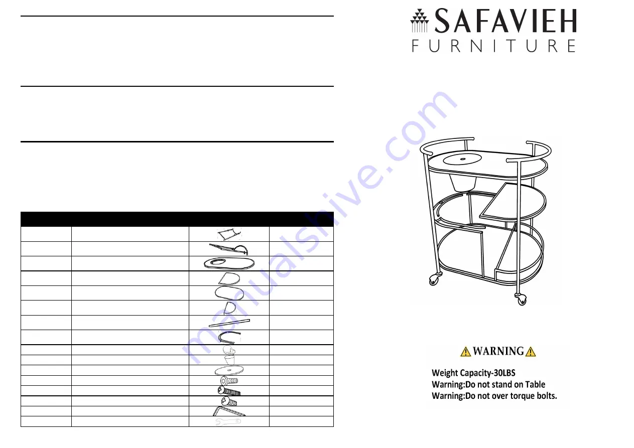 Safavieh Furniture Alora BCT2502 Скачать руководство пользователя страница 1