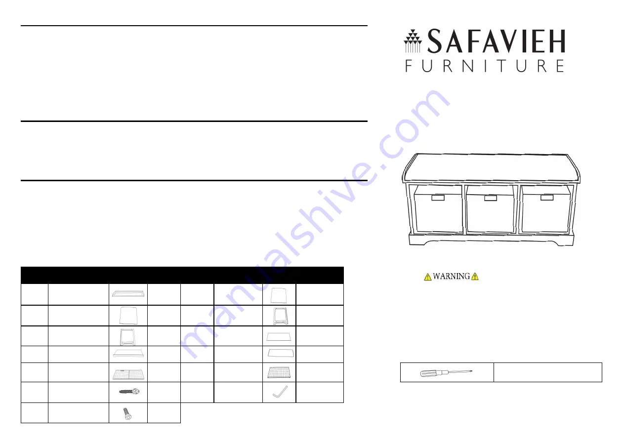 Safavieh Furniture AMH5733 Скачать руководство пользователя страница 1