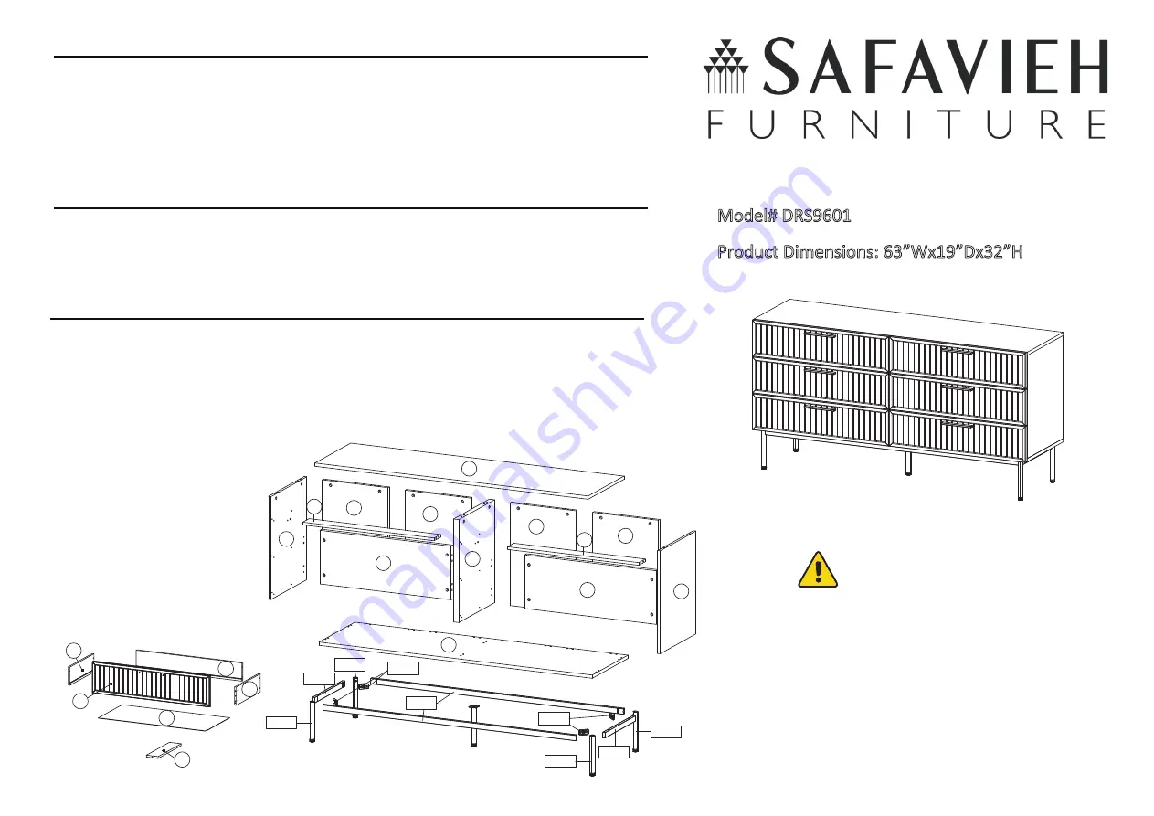 Safavieh Furniture Axelle DRS9601 Скачать руководство пользователя страница 1