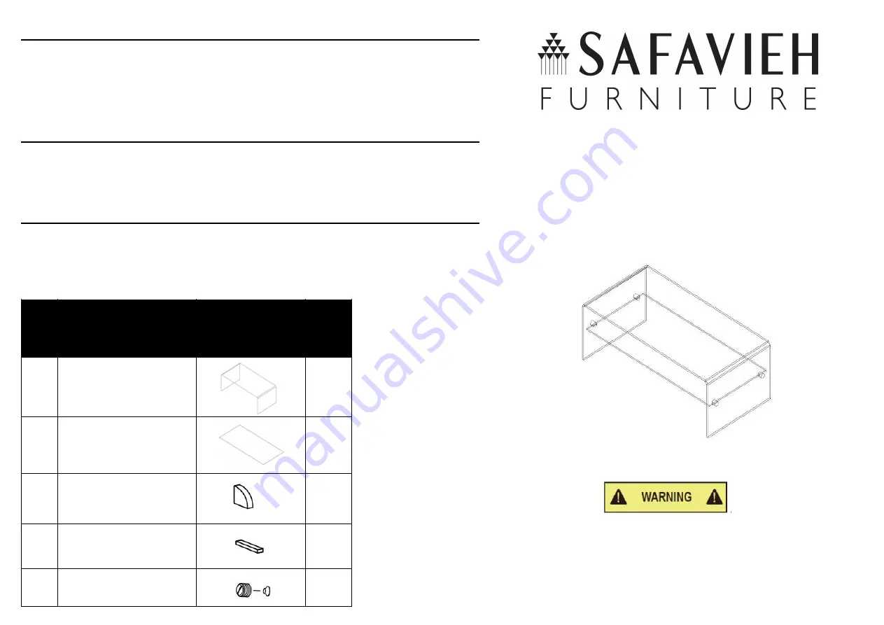 Safavieh Furniture Brioni COF7303A Скачать руководство пользователя страница 1