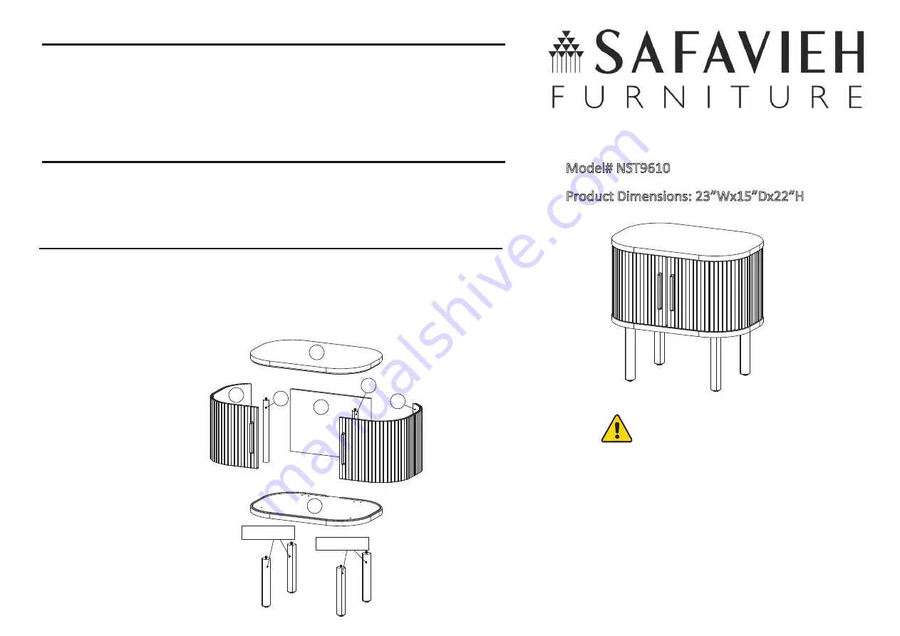 Safavieh Furniture NST9610 Скачать руководство пользователя страница 1