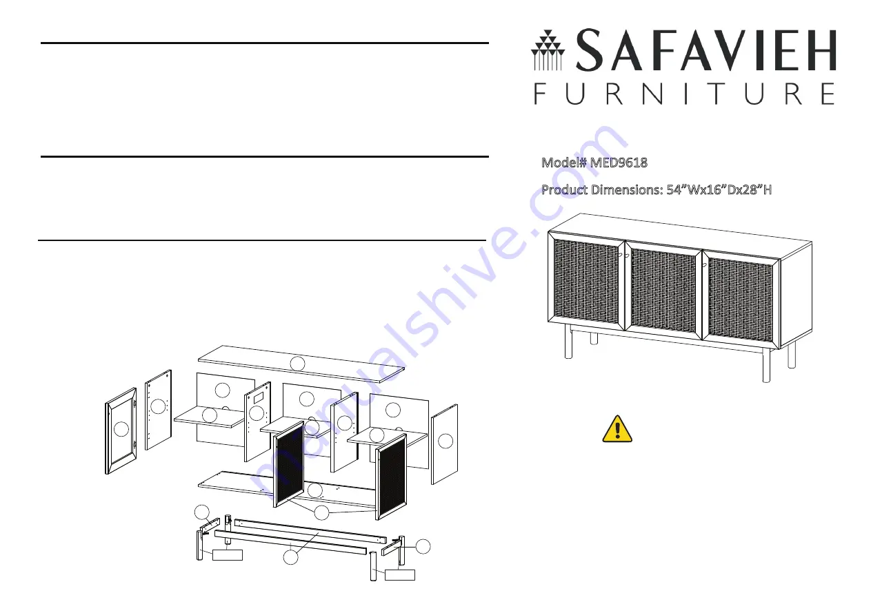 Safavieh Aino MED9618 Manual Download Page 1