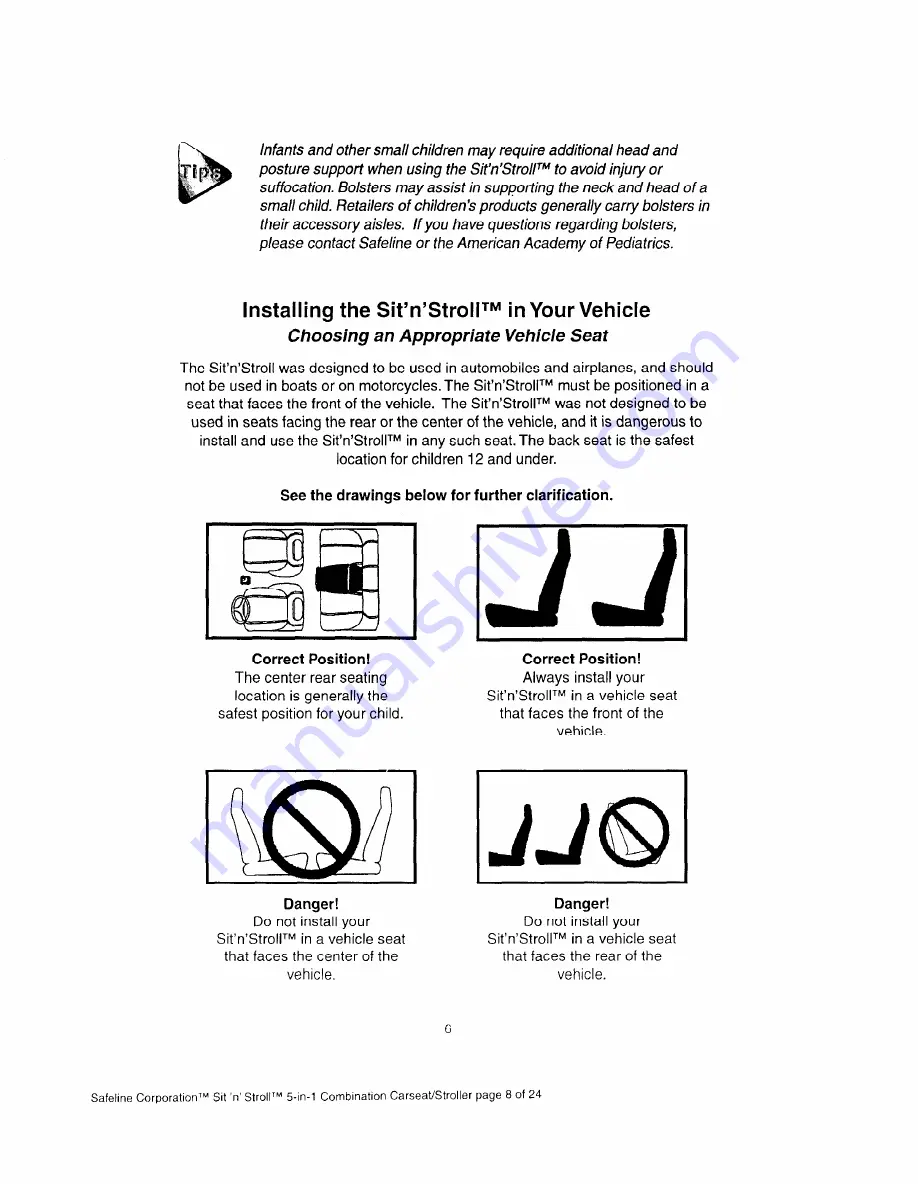 Safeline Sit'n'Stroll Manual Download Page 9