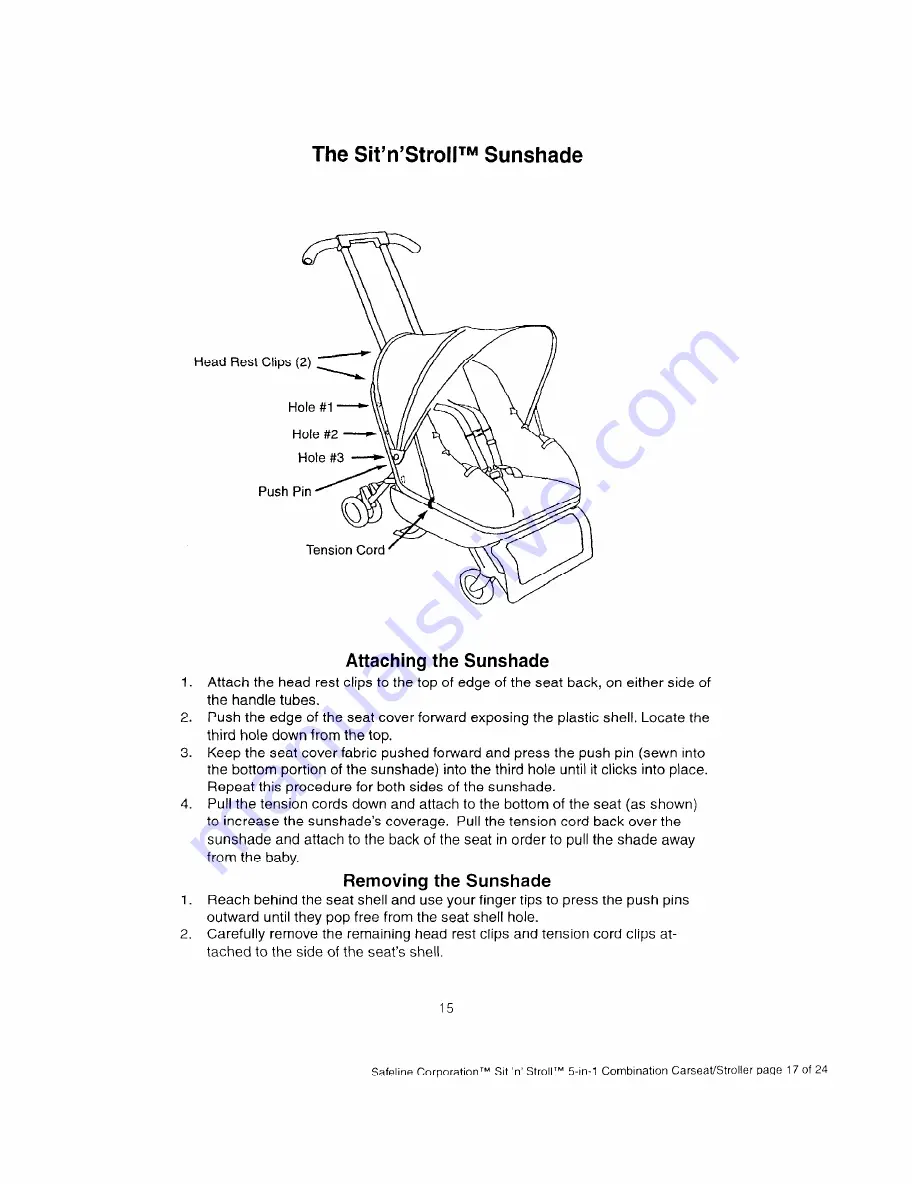 Safeline Sit'n'Stroll Manual Download Page 18