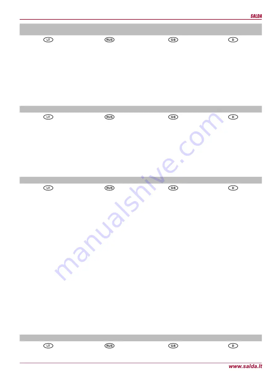 Salda SAV Series Mounting And Maintenance Manual Download Page 2