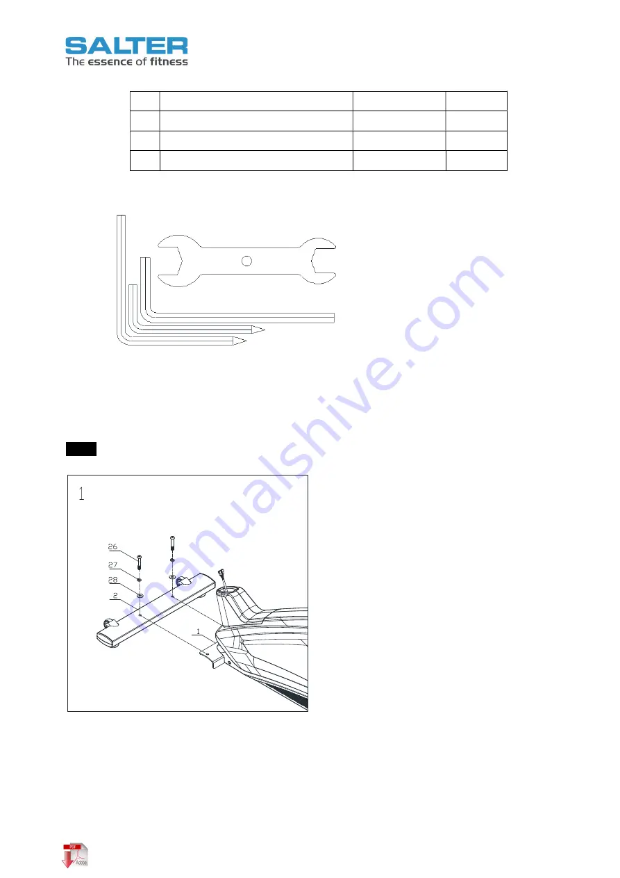 Salter E-25 MAGNETIC ELLIPTICAL Owner'S Manual Download Page 4