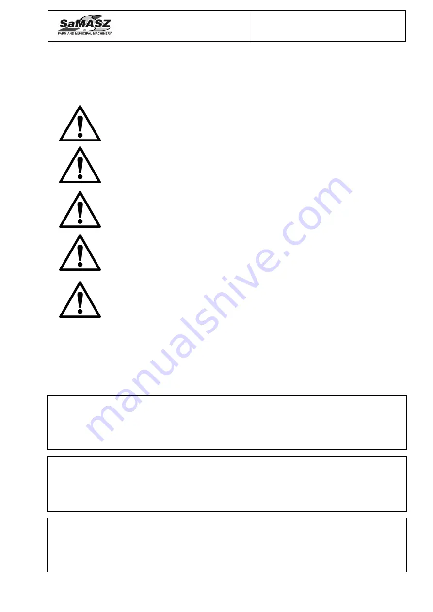 SaMASZ PT Series Operator'S Manual Download Page 21