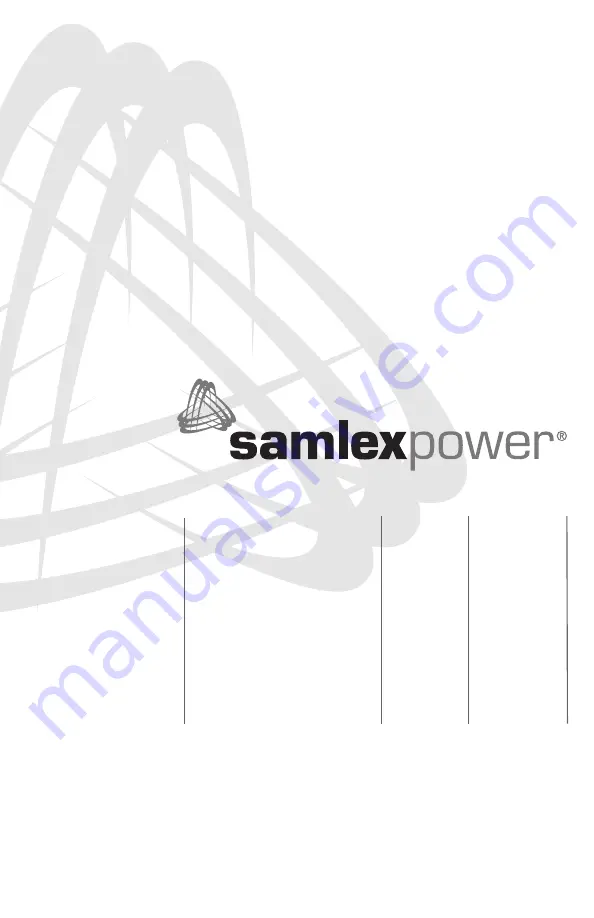 SamplexPower Evolution Series Скачать руководство пользователя страница 1