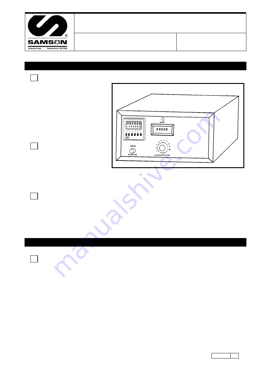 Samson 1060 Parts And Technical Service Manual Download Page 1