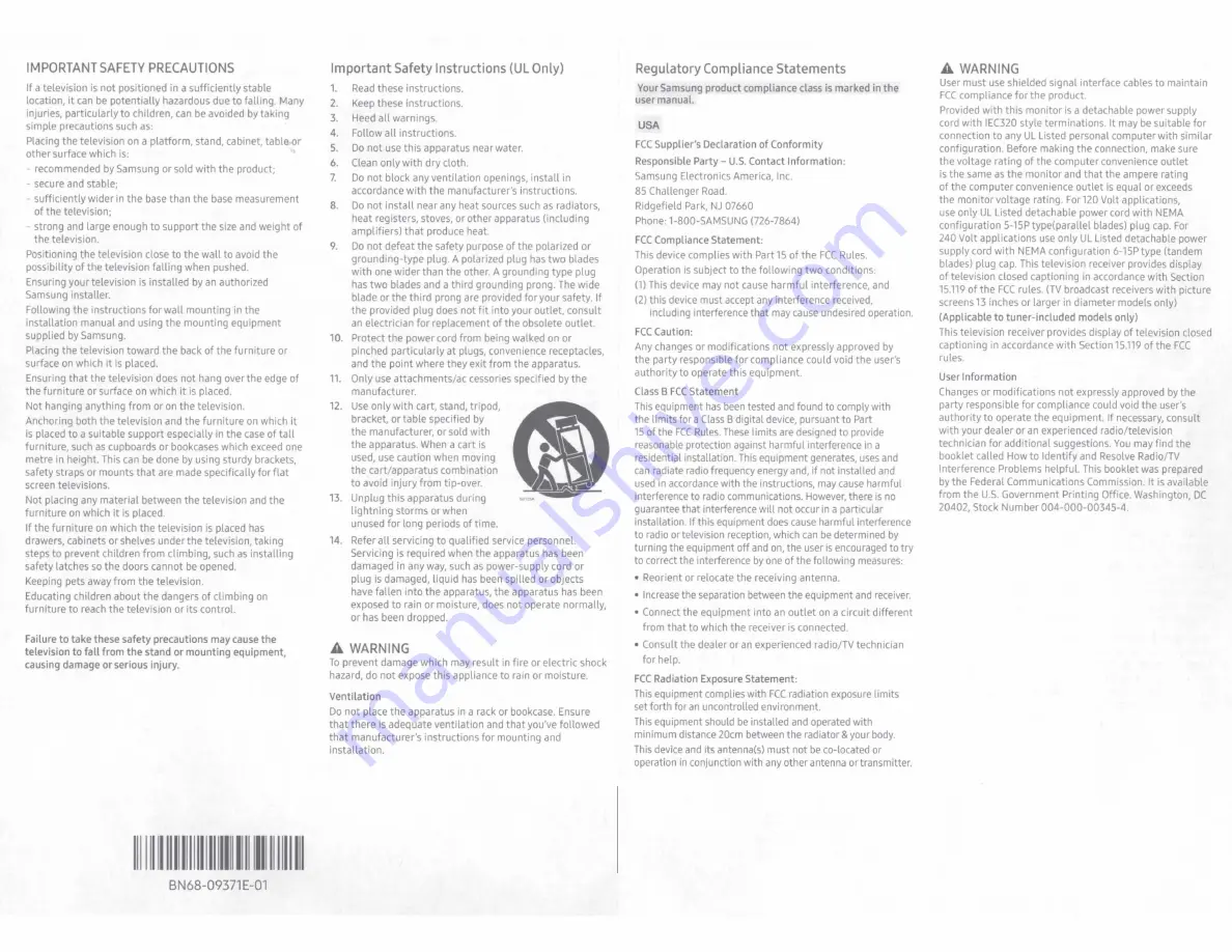 Samsung 65QN9 D Series Simple User Manual Download Page 17