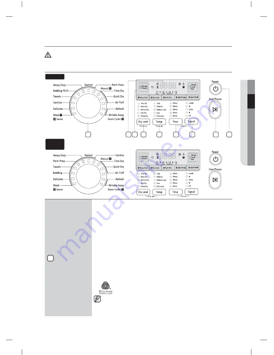 Samsung DV393ETPARA/A1 Скачать руководство пользователя страница 69