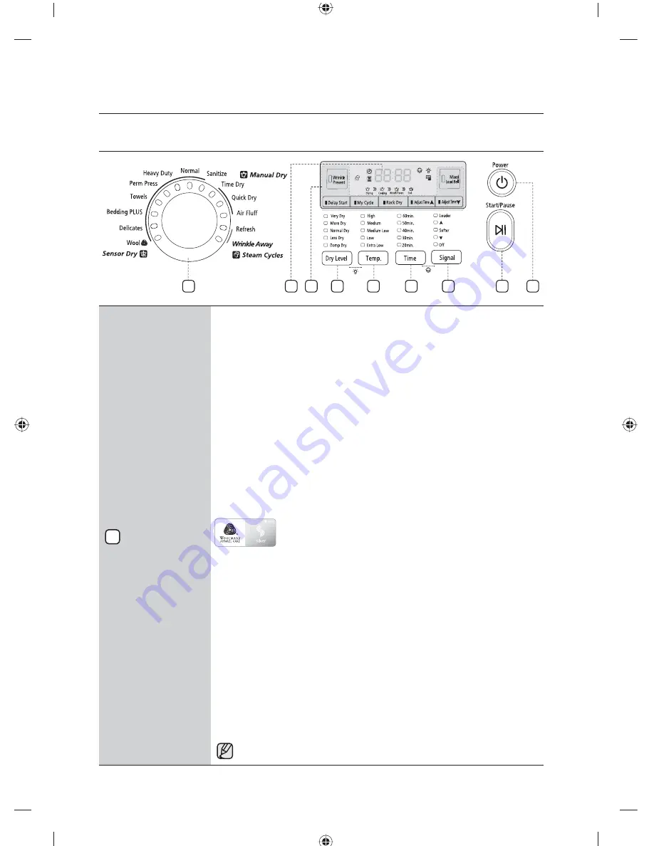 Samsung DV431AEP/XAA Скачать руководство пользователя страница 24