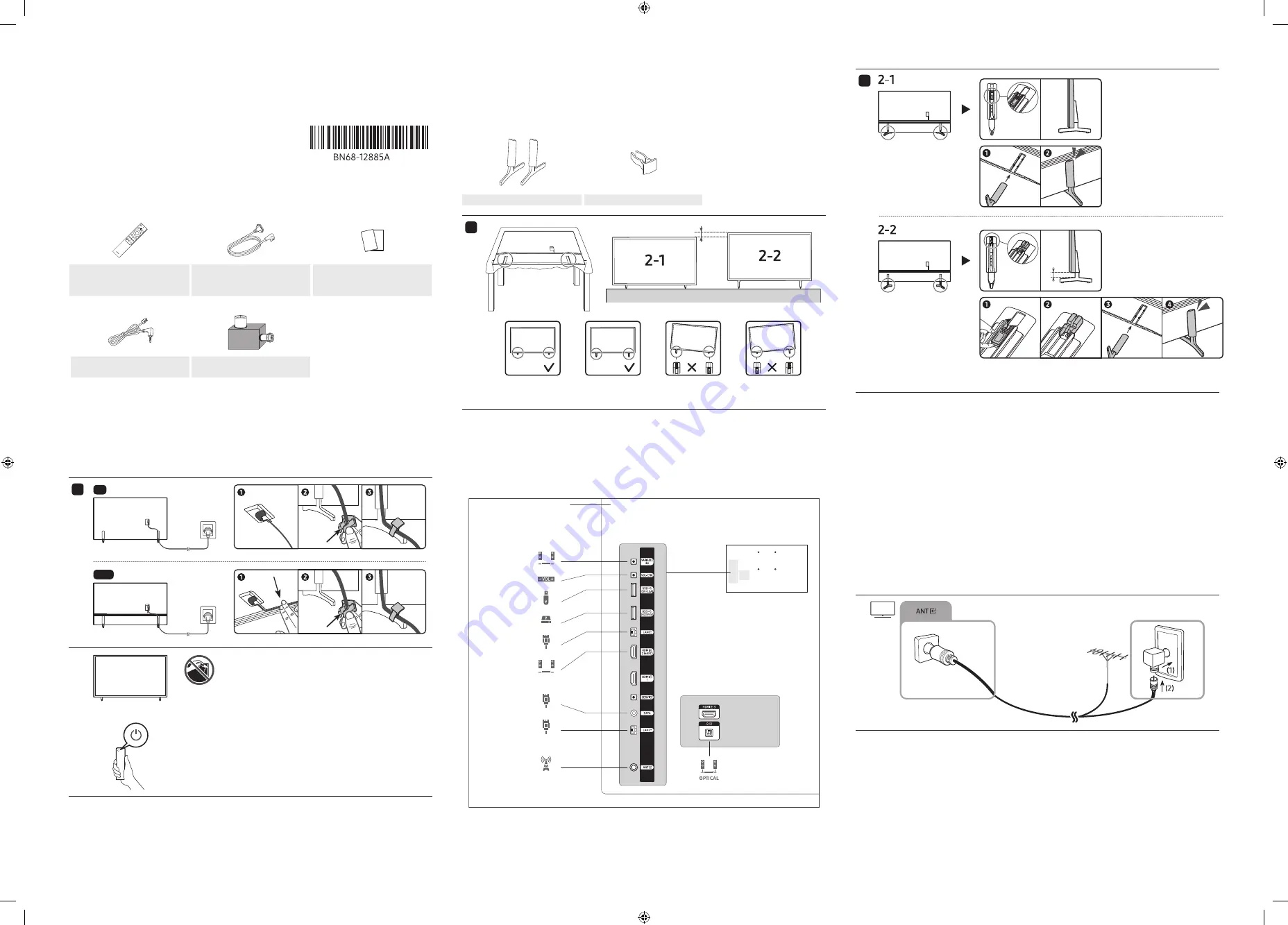 Samsung HG43Q60AAAJ Quick Setup Manual Download Page 1