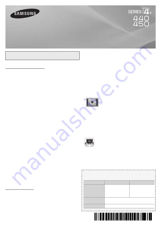 Samsung PN43E450A1F User Manual Download Page 1