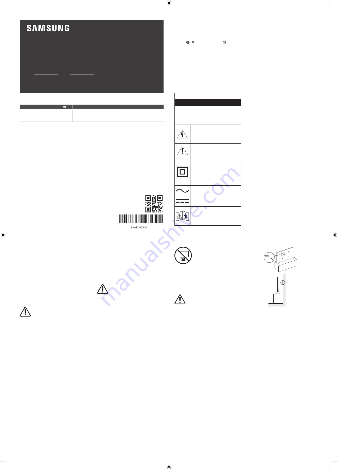 Samsung QN85C Series User Manual Download Page 2