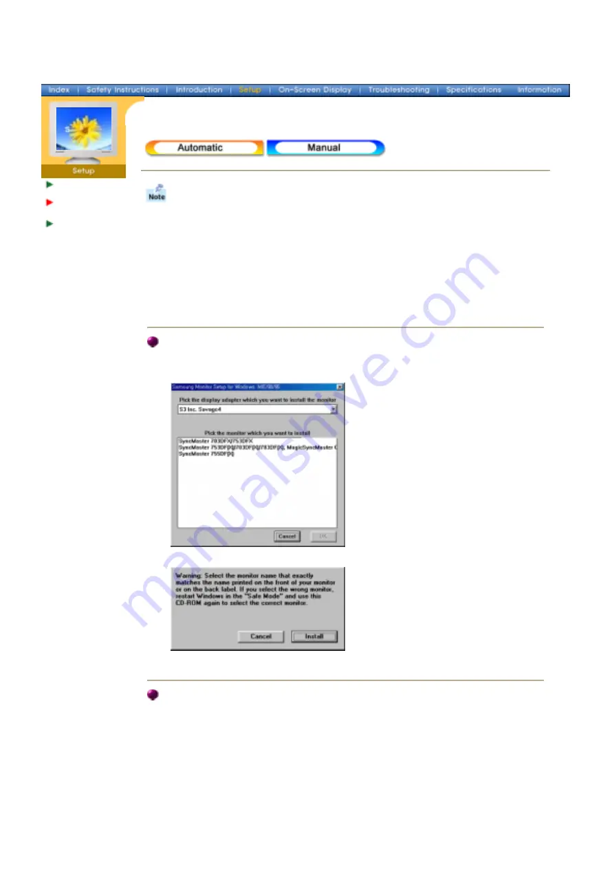 Samsung SyncMaster 1100 DF Manual Download Page 13