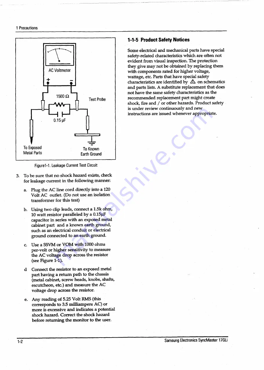 Samsung SyncMaster 17GLi Service Manual Download Page 4