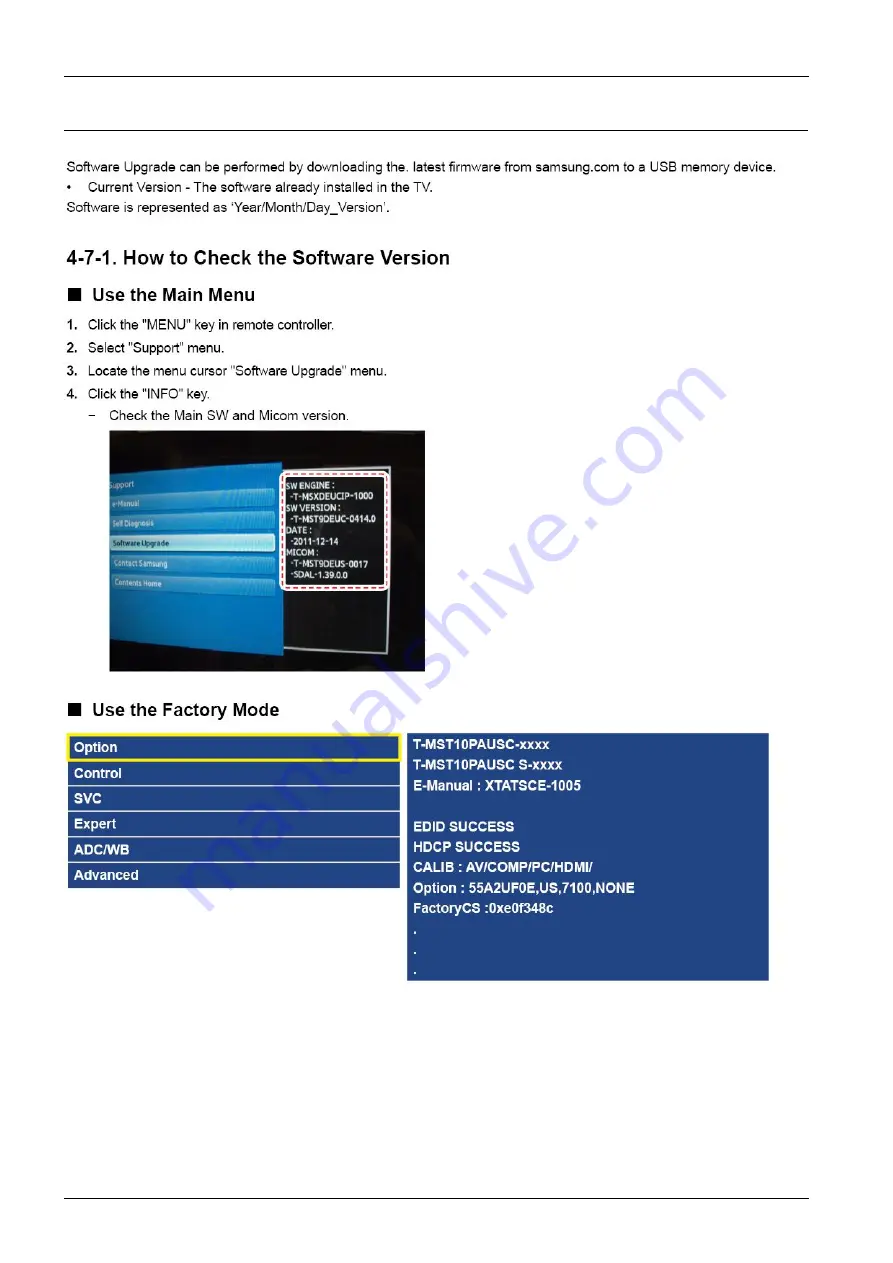 Samsung UN46ES71 0F Series Service Manual Download Page 58