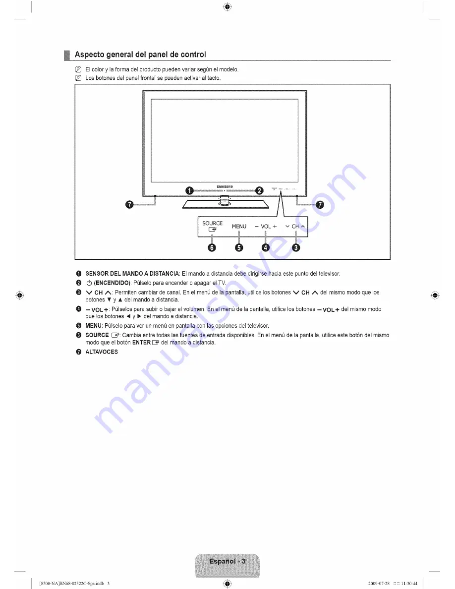 Samsung UN55B8500 Скачать руководство пользователя страница 5