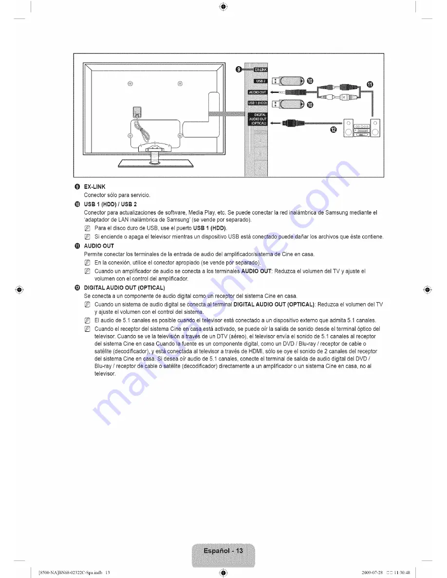 Samsung UN55B8500 Manual Del Usuario Download Page 15