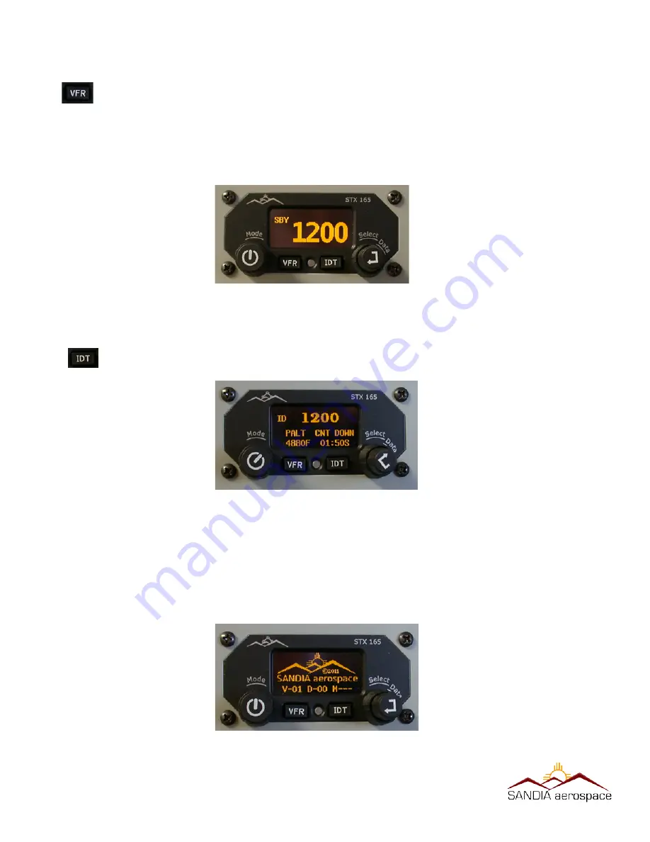 SANDIA aerospace STX 165 User Manual Download Page 4