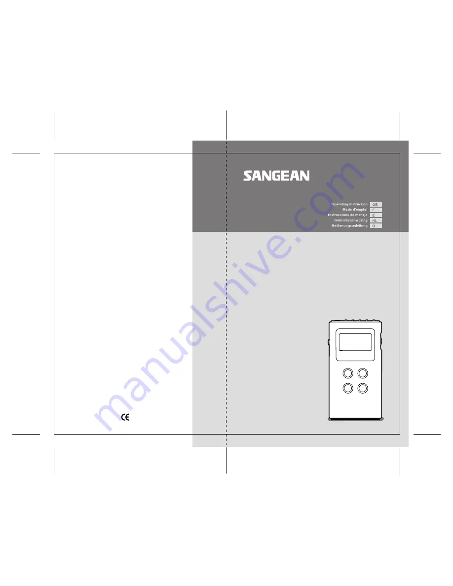 Sangean DT-120 Скачать руководство пользователя страница 1