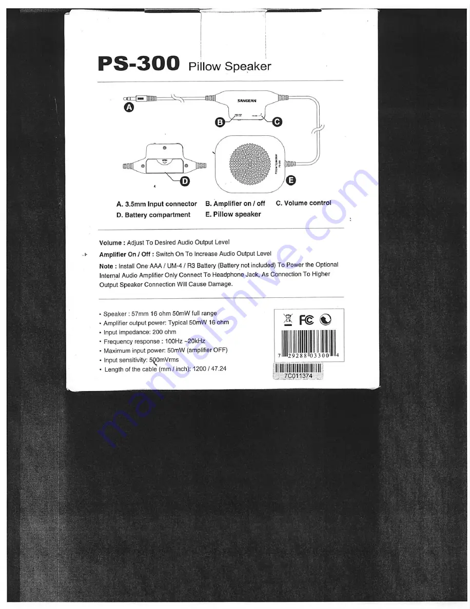 Sangean RCR-5BK User Manual Download Page 16