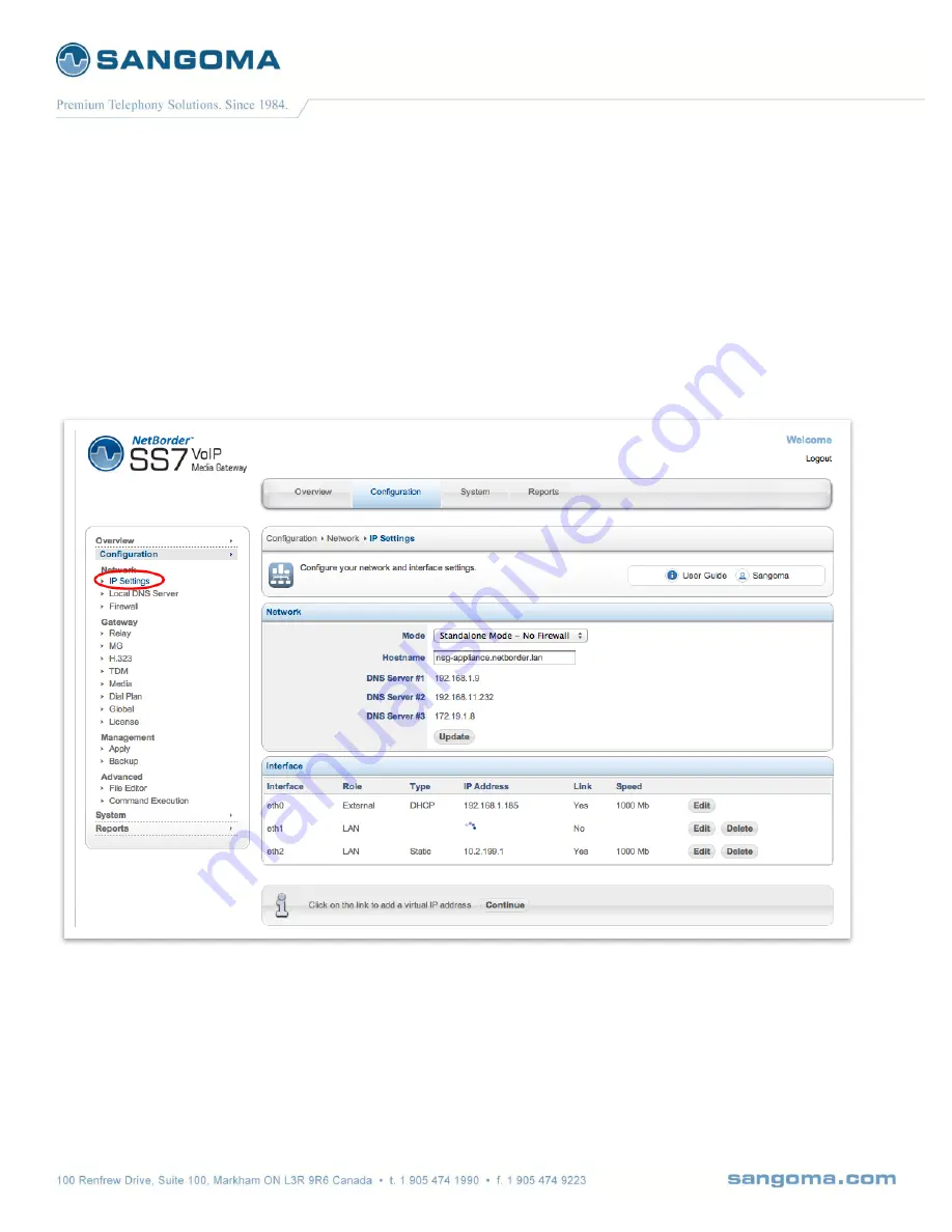 Sangoma Netborder SS7 User Manual Download Page 53