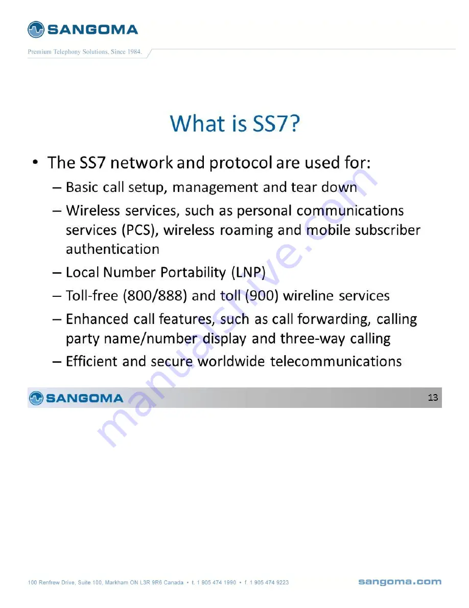 Sangoma Netborder SS7 Скачать руководство пользователя страница 211