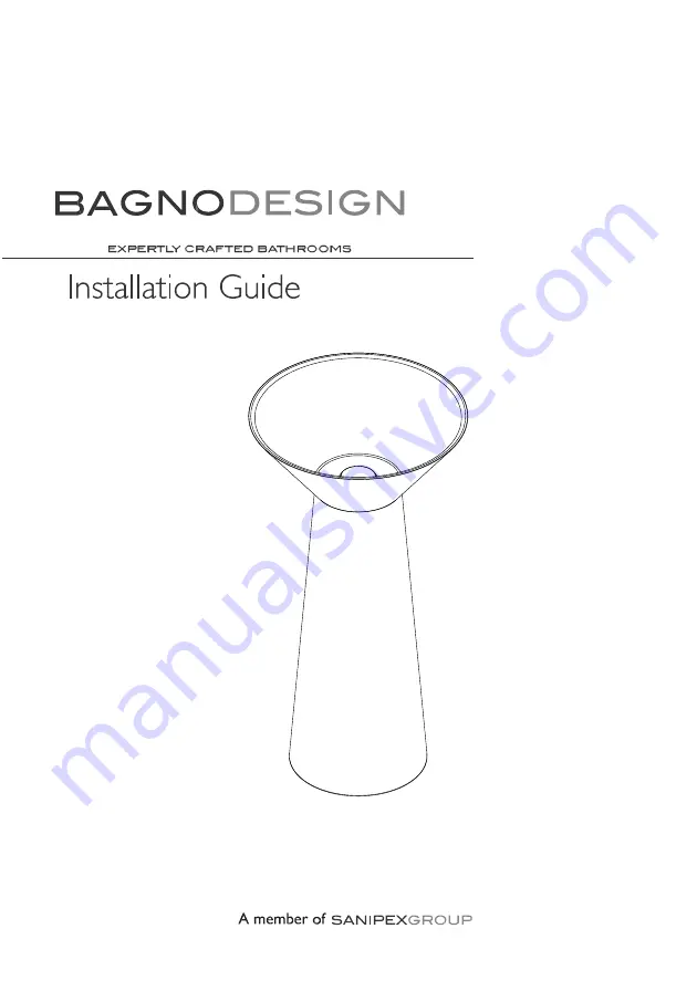 Sanipex BAGNODESIGN BDS-BIS-501-GR Installation Manual Download Page 1