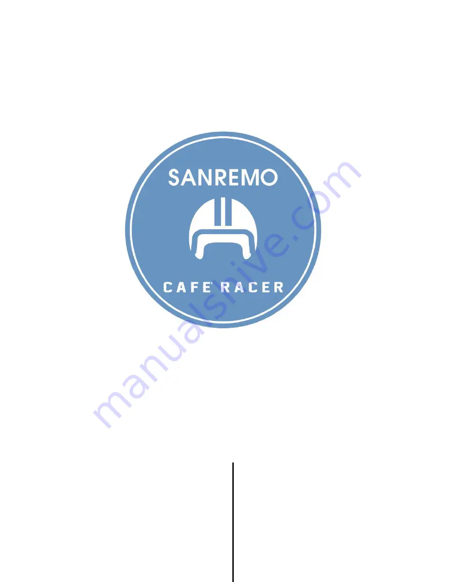 Sanremo CAFE RACER Скачать руководство пользователя страница 1