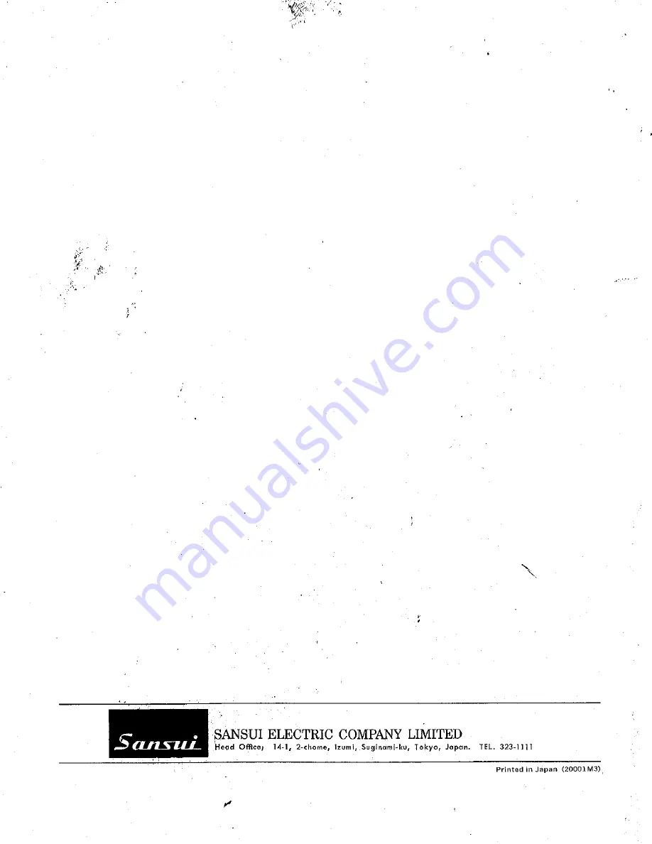 Sansui 2000A Service Manual Download Page 32