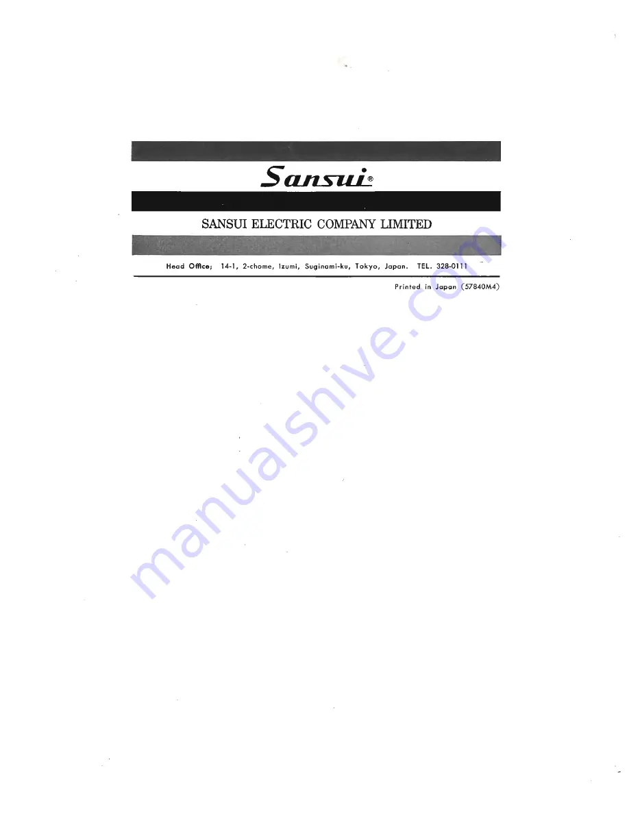 Sansui 3000 Service Manual Download Page 42