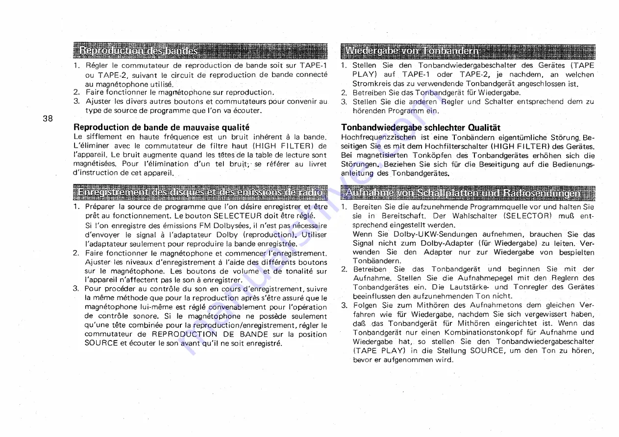 Sansui 8080 Operatng Instructions Download Page 40