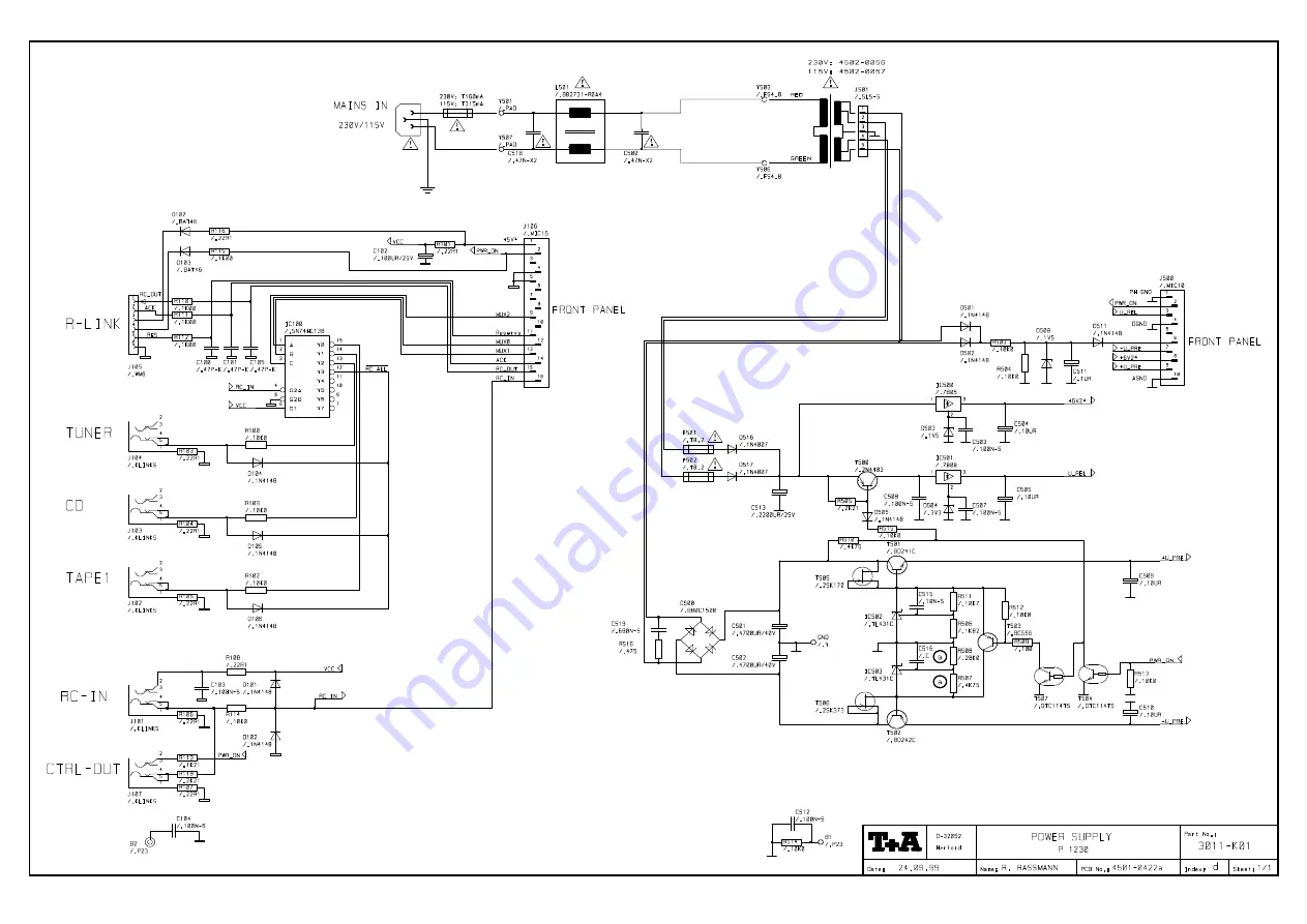 T+A Elektroakustik P 1230 R Скачать руководство пользователя страница 47