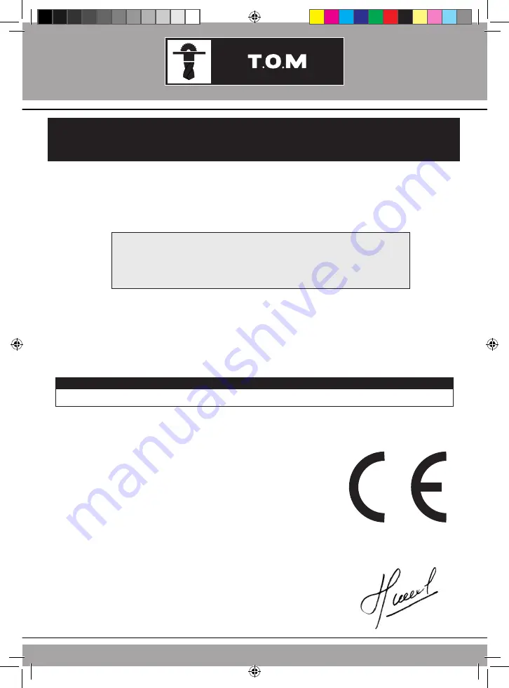 T.O.M GT 356 B Assembly And Using Manual Download Page 14