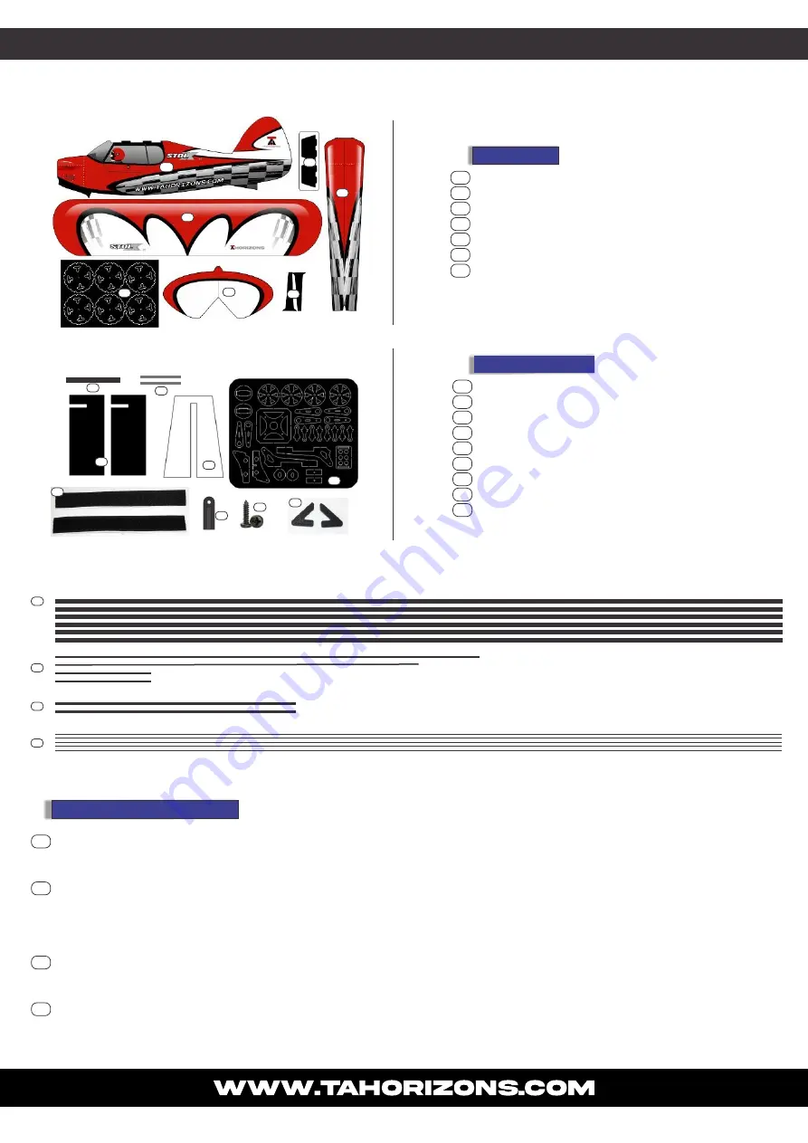 TA HORIZONS STOL X V2 Assembly & Instruction Manual Download Page 3