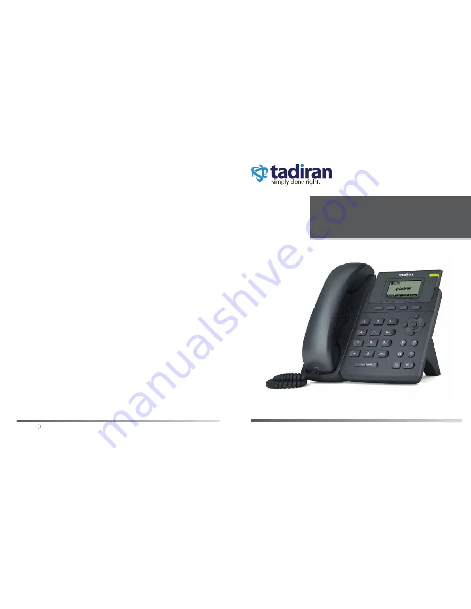 Tadiran Telecom SIP-T19P Quick Installation Manual Download Page 2