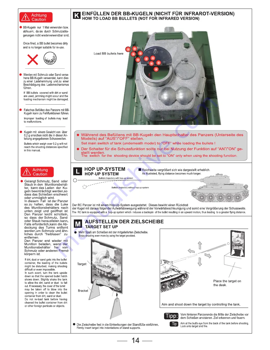 Taigen Tanks 13030 Instruction Manual Download Page 14