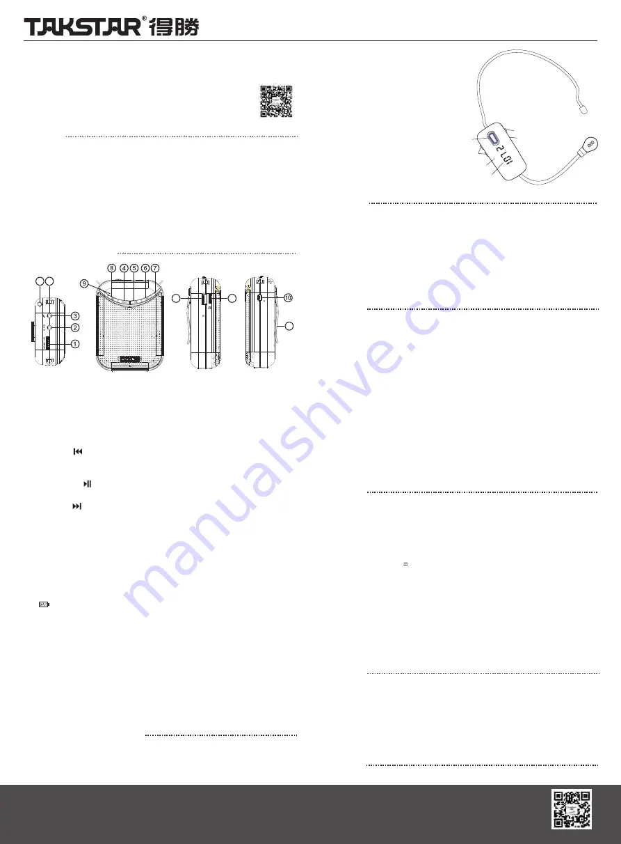 Takstar E190M Manual Download Page 1