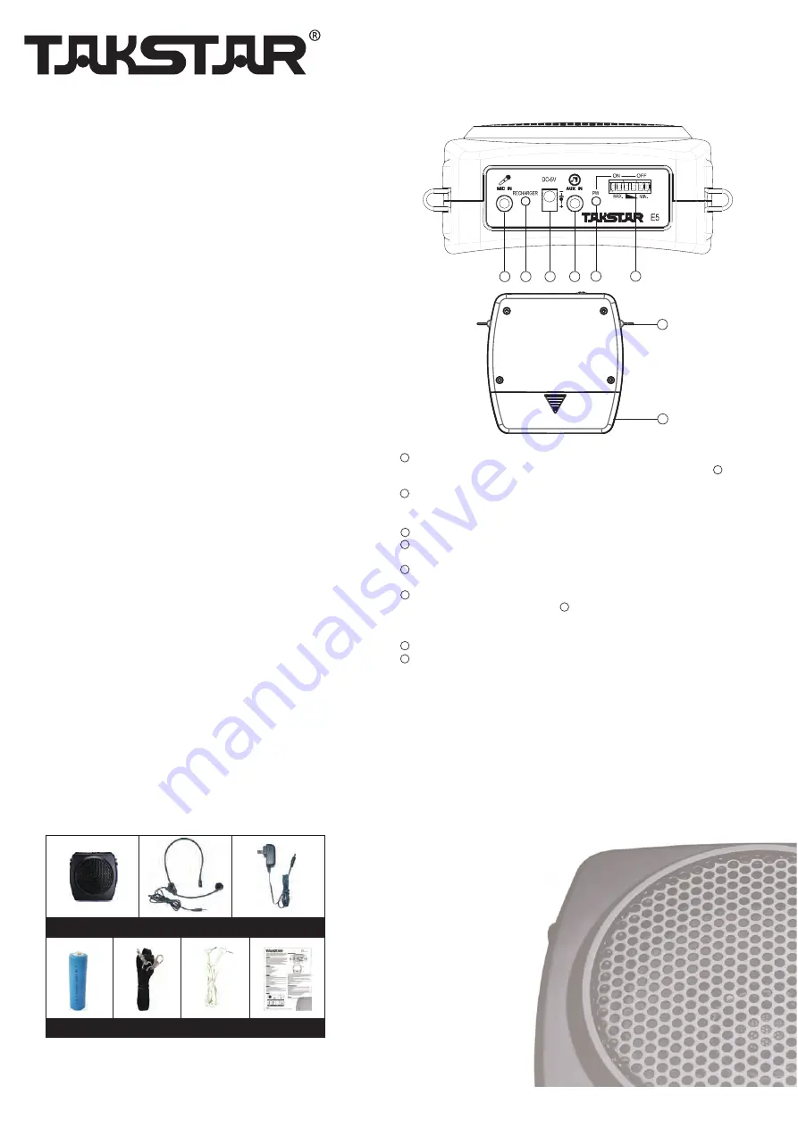 Takstar E5 Скачать руководство пользователя страница 2