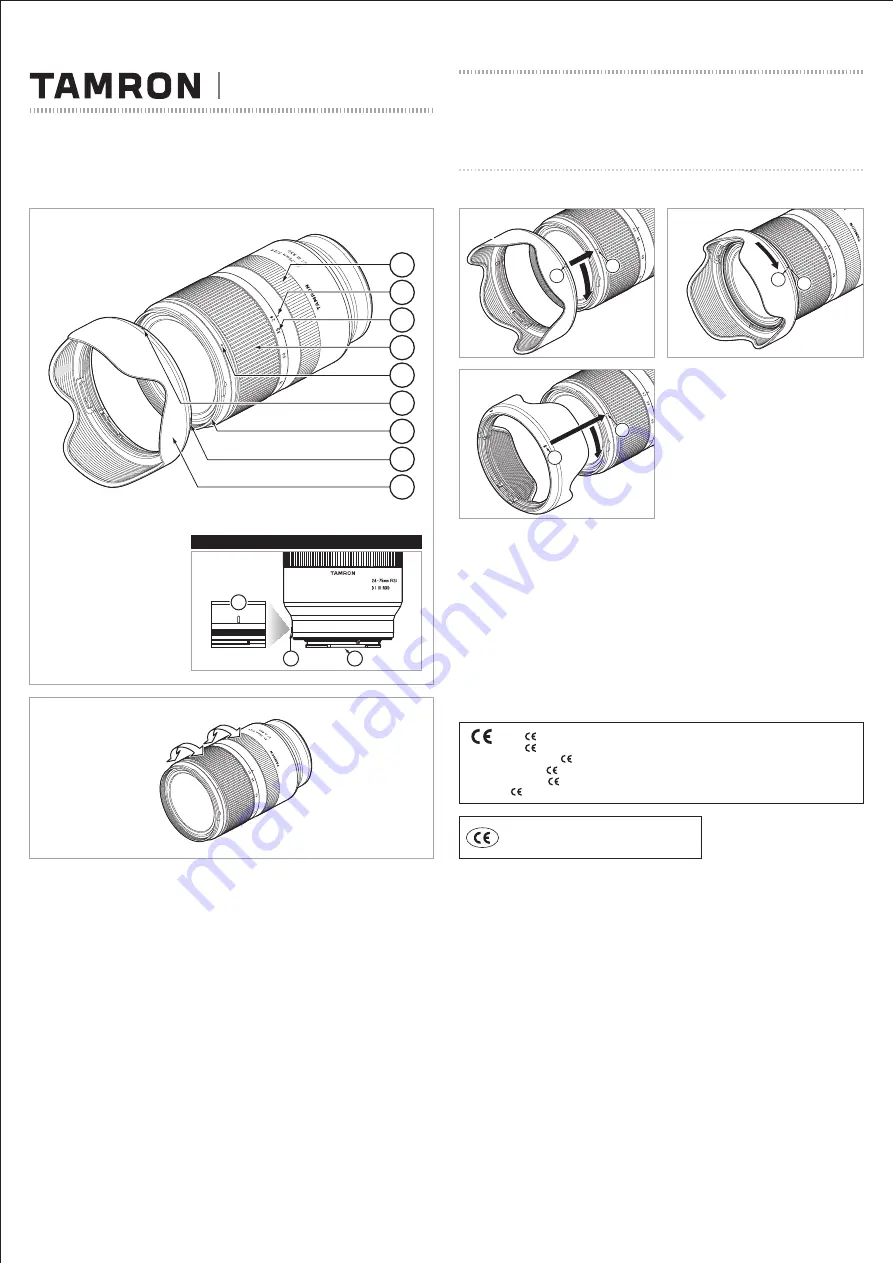 Tamron A036 Owner'S Manual Download Page 1