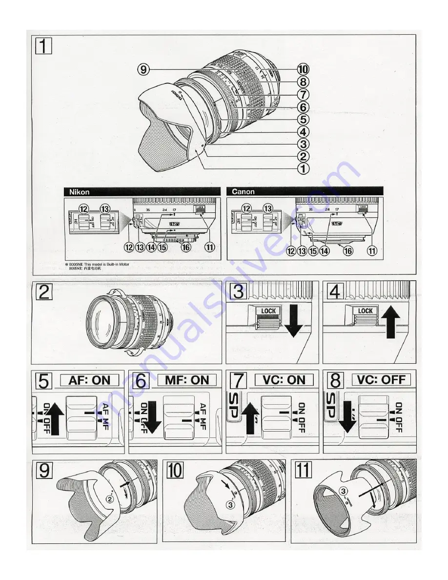 Tamron B005 Owner'S Manual Download Page 2